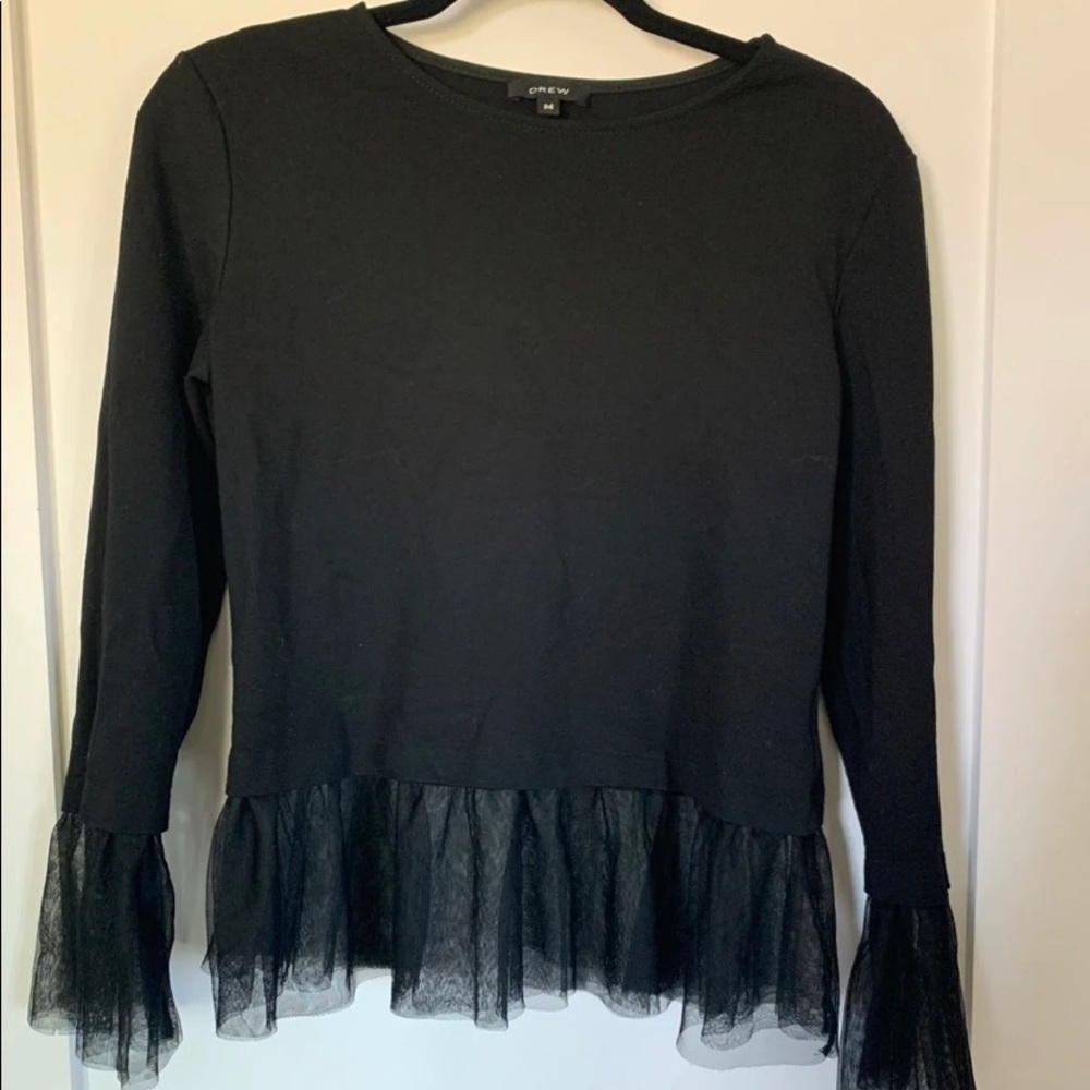 DREW black blouse